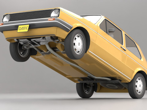 Old Hatchback Golf 3D Модель