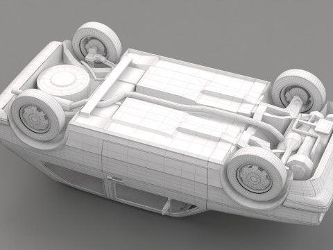 Old Hatchback Golf 3D Модель