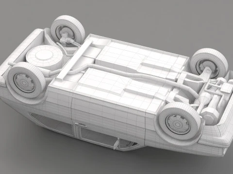 Old Hatchback Golf 3D Model