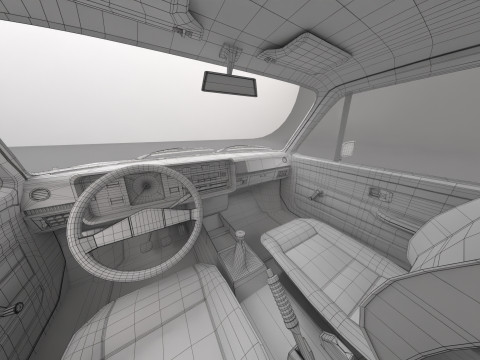 Old Hatchback Golf 3D Модель
