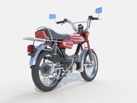 Moped Gameready Rigged 3D Model