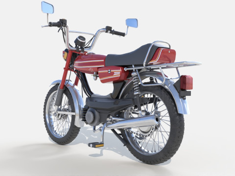 Moped Gameready Rigged Modelo 3D