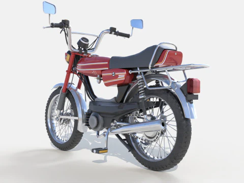 Moped Gameready Rigged 3D Model