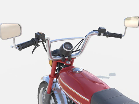 Moped Gameready Rigged 3D Model