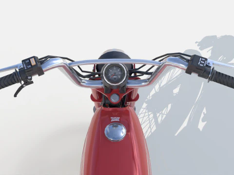 Moped Gameready Rigged 3D Model