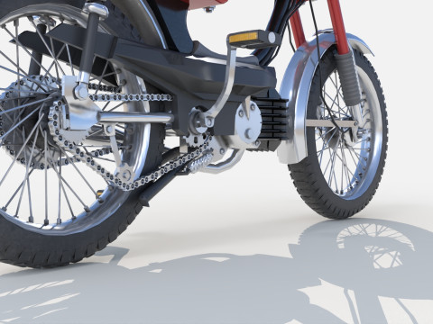 Moped Gameready Rigged Modelo 3D