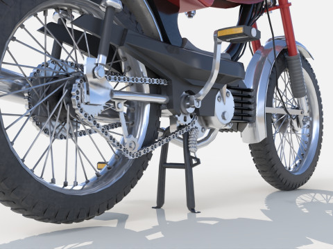 Moped Gameready Rigged Modelo 3D