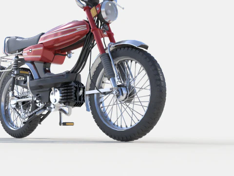 Moped Gameready Rigged 3D Model