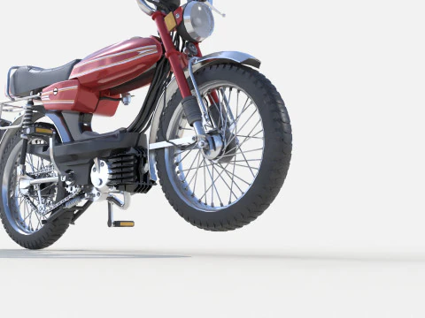 Moped Gameready Rigged 3D Model