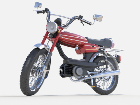 Moped Gameready Rigged Modelo 3D
