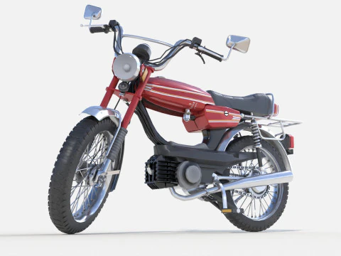 Moped Gameready Rigged 3D Model