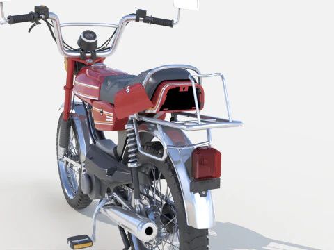 Moped Gameready Rigged 3D Model