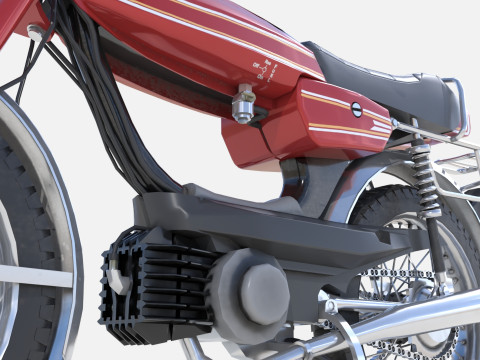 Moped Gameready Rigged Modelo 3D