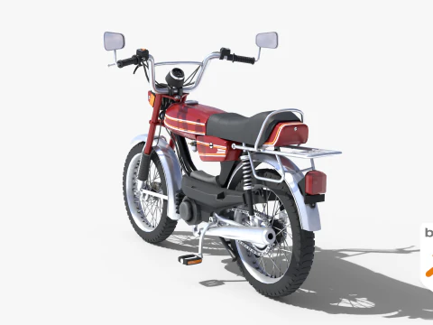 Moped Gameready Rigged 3D Model