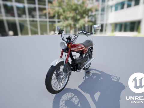 Moped Gameready Rigged Modelo 3D