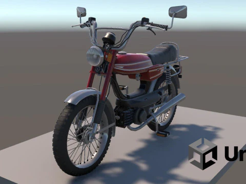Moped Gameready Rigged 3D Model