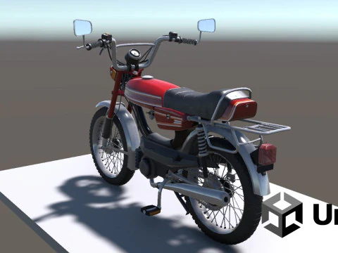 Moped Gameready Rigged 3D Model