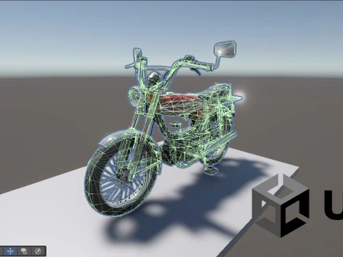 Moped Gameready Rigged 3D Model