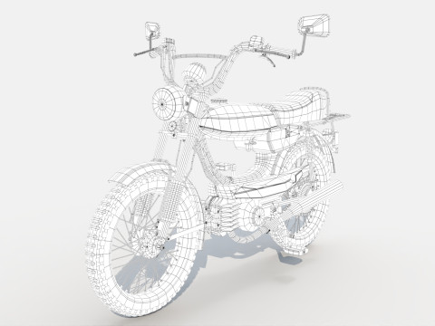 Moped Gameready Rigged Modelo 3D