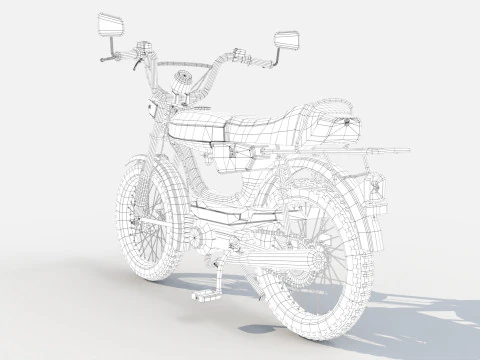 Moped Gameready Rigged 3D Model