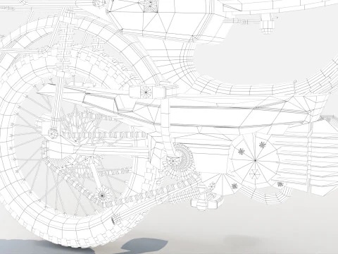 Moped Gameready Rigged 3D Model