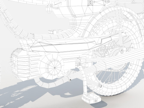 Moped Gameready Rigged Modelo 3D