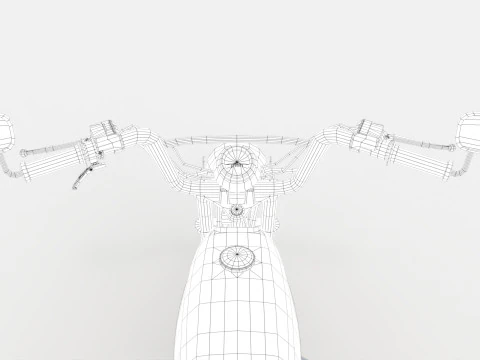 Moped Gameready Rigged 3D Model