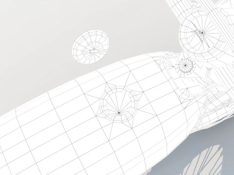 Moped Gameready Rigged 3D Model