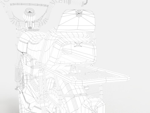 Moped Gameready Rigged Modelo 3D