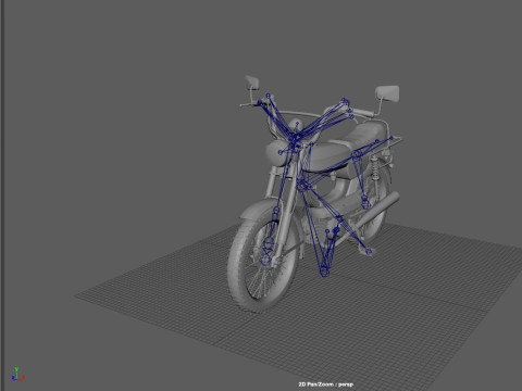 Moped Gameready Rigged Modelo 3D