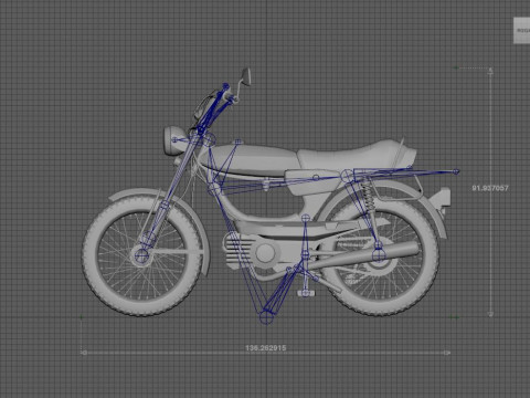 Moped Gameready Rigged Modelo 3D