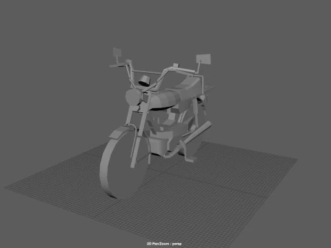 Moped Gameready Rigged 3D Model