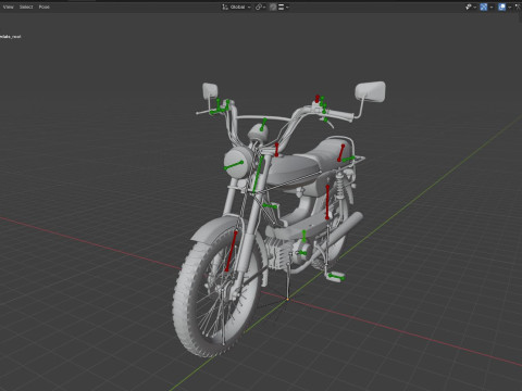 Moped Gameready Rigged Modelo 3D