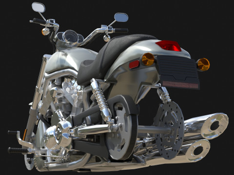 Harley Davidson V-Rod VRSC Gameready 3Dモデル