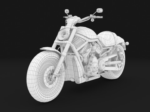 Harley Davidson V-Rod VRSC Gameready 3Dモデル
