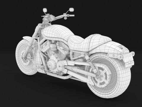 Harley Davidson V-Rod VRSC Gameready 3Dモデル
