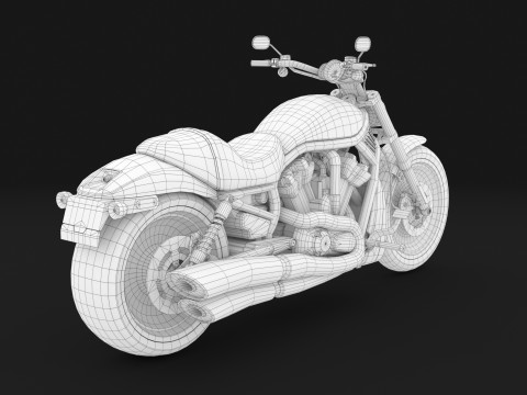 Harley Davidson V-Rod VRSC Gameready 3Dモデル