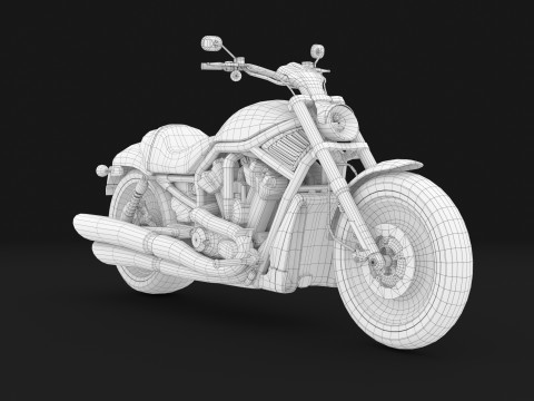 Harley Davidson V-Rod VRSC Gameready 3Dモデル