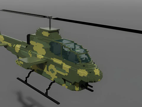 AH 1 cobra voxel 3D Model