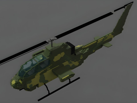 AH 1 cobra voxel Modèle 3D