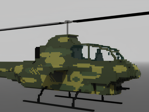 AH 1 cobra voxel Modèle 3D