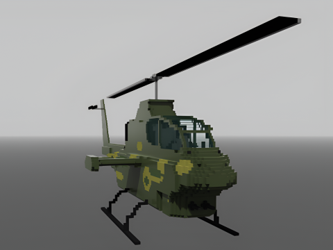 AH 1 cobra voxel Modèle 3D
