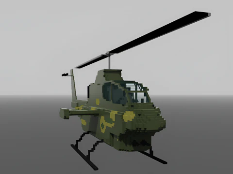 AH 1 cobra voxel 3D Model