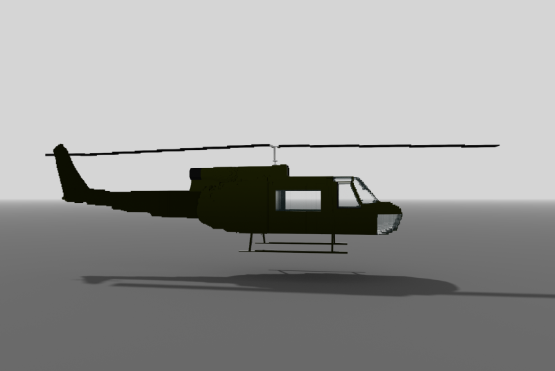 UH 1 voxel Modelo 3D .c4d .max .obj .3ds .fbx .stl .blend 