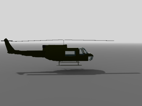 UH 1 voxel Modelo 3D