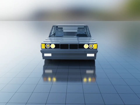 자동차 e32 복셀 3D 모델