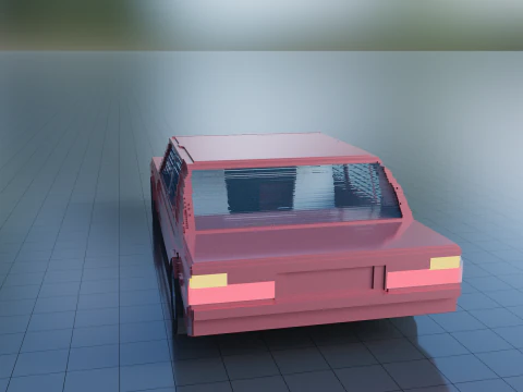 자동차 e32 복셀 3D 모델