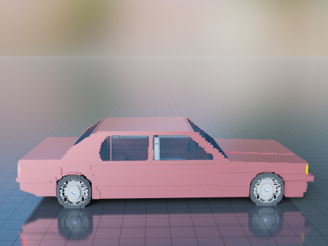 Car e32 voxel 3D Model
