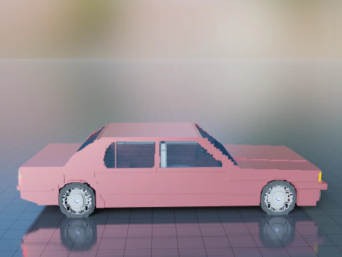 자동차 e32 복셀 3D 모델