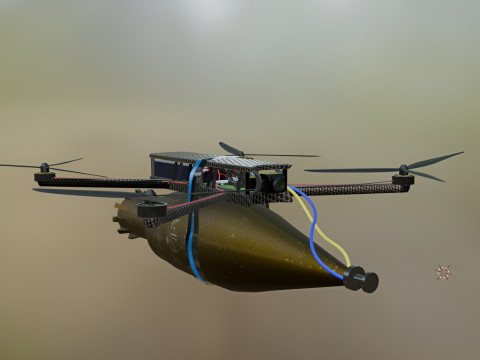 FPV Drone armed with a charge up to pg 7 3D Model